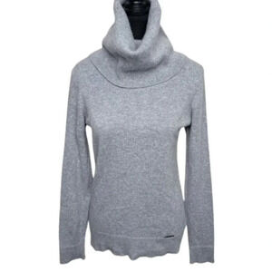 Michael Michael Kors Womens Small Turtle Neck Cashmere Grey  Sweater